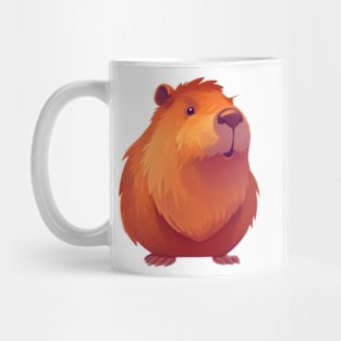 Cute Cartoon Capybara Illustration with friendly smiling face Mug